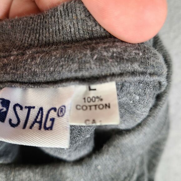 White Stag Montreal Canada Men's T-Shirt Size Large Gray Cotton - Picture 11 of 11